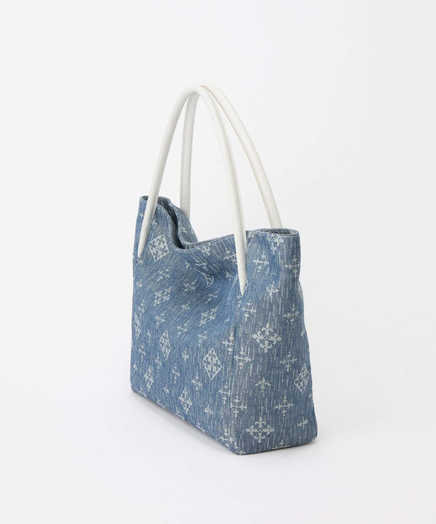 *4-6 WEEKS* (254) LIMITED EDITION Russet [Denim jacquard] Simple tote bag Indigo
